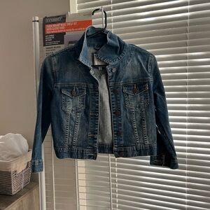 Cropped Denim Jean Jacket - small - I Love H81 Los Angelas Brand